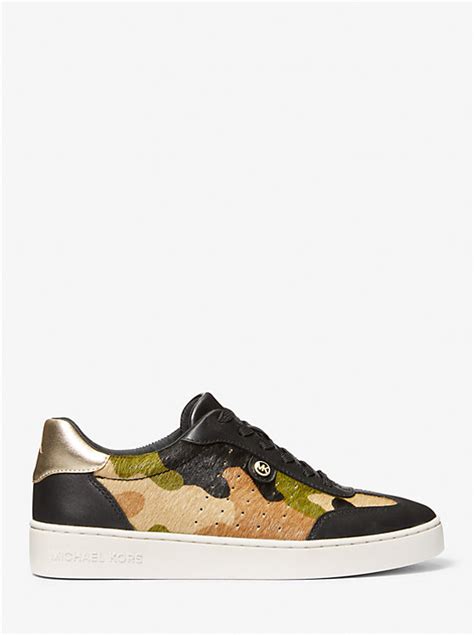 Scotty Camouflage Print Calf Hair Sneaker 